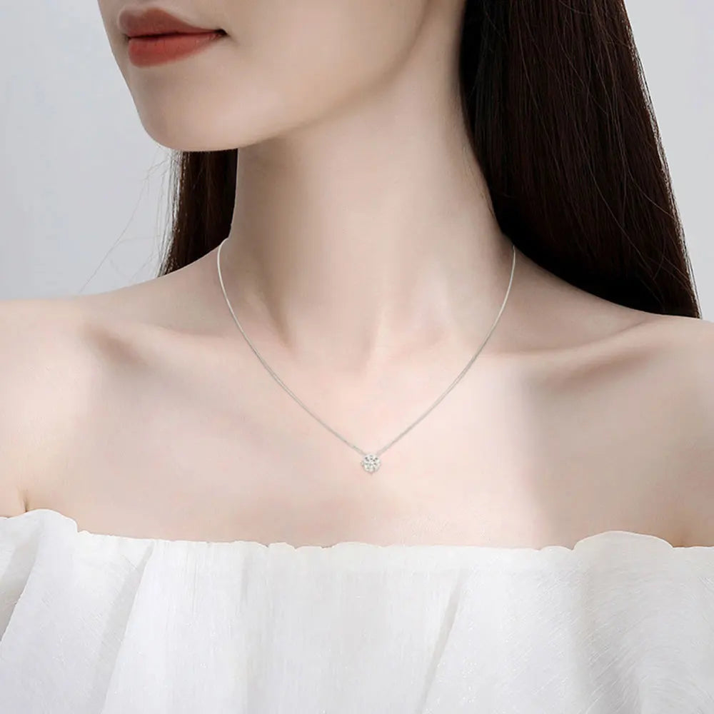 Silver Diamond Necklace