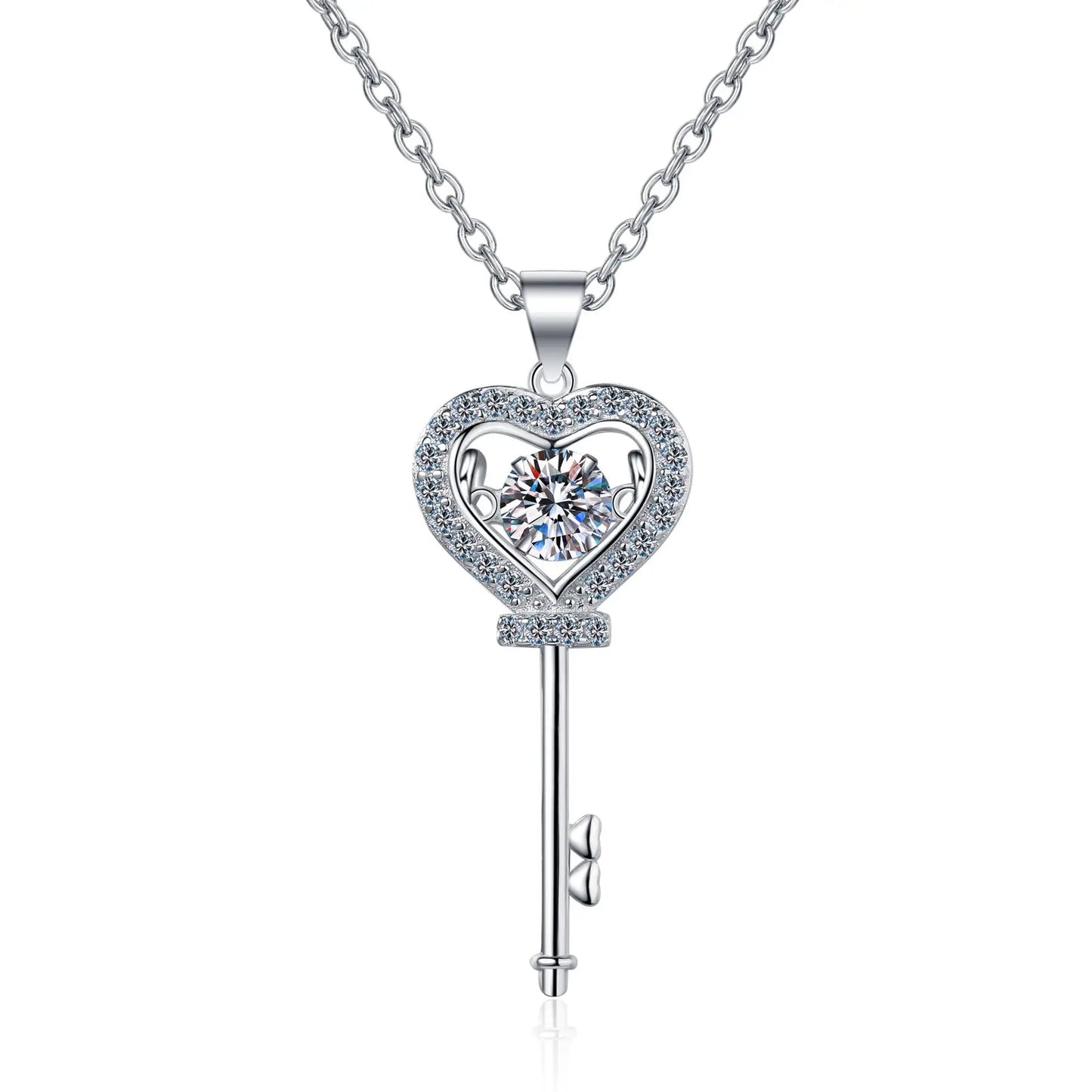 Silver Moissanite Necklace