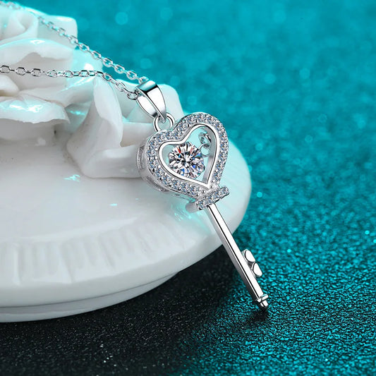 Silver Moissanite Necklace