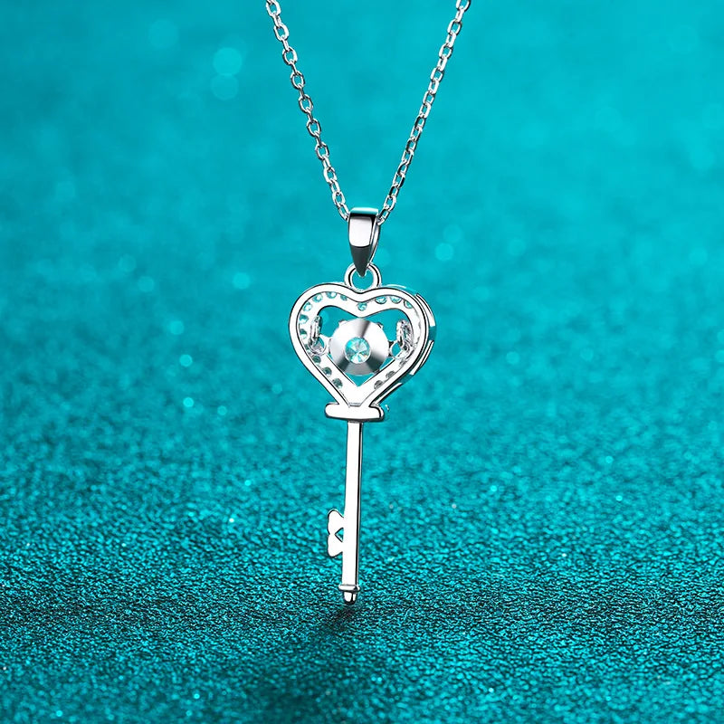 Silver Moissanite Necklace