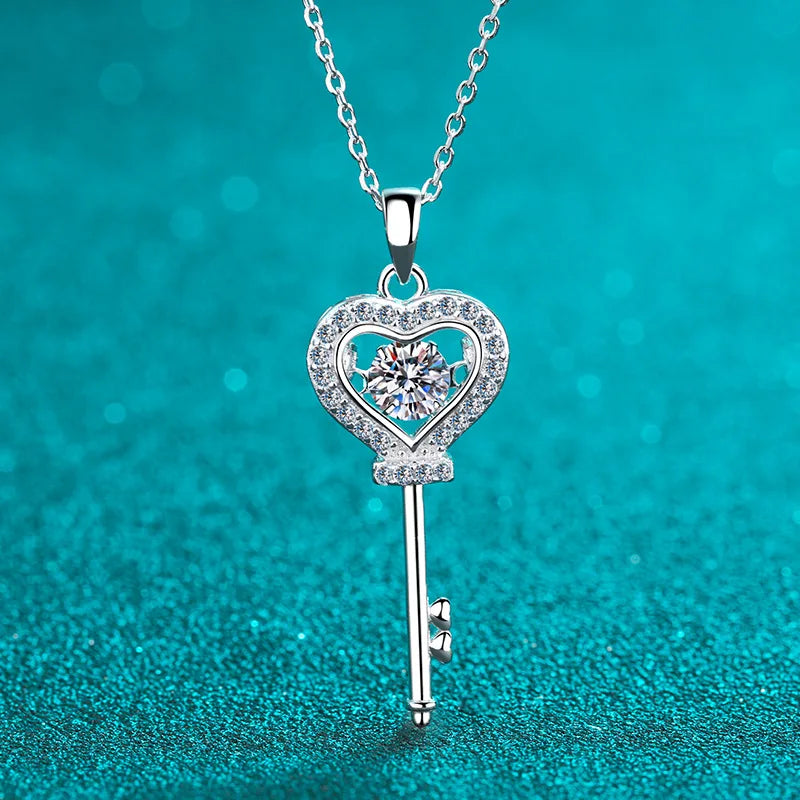 Silver Moissanite Necklace