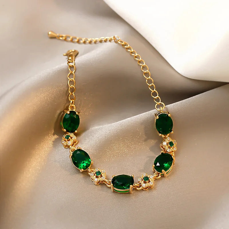 Green, Crystal Bracelet