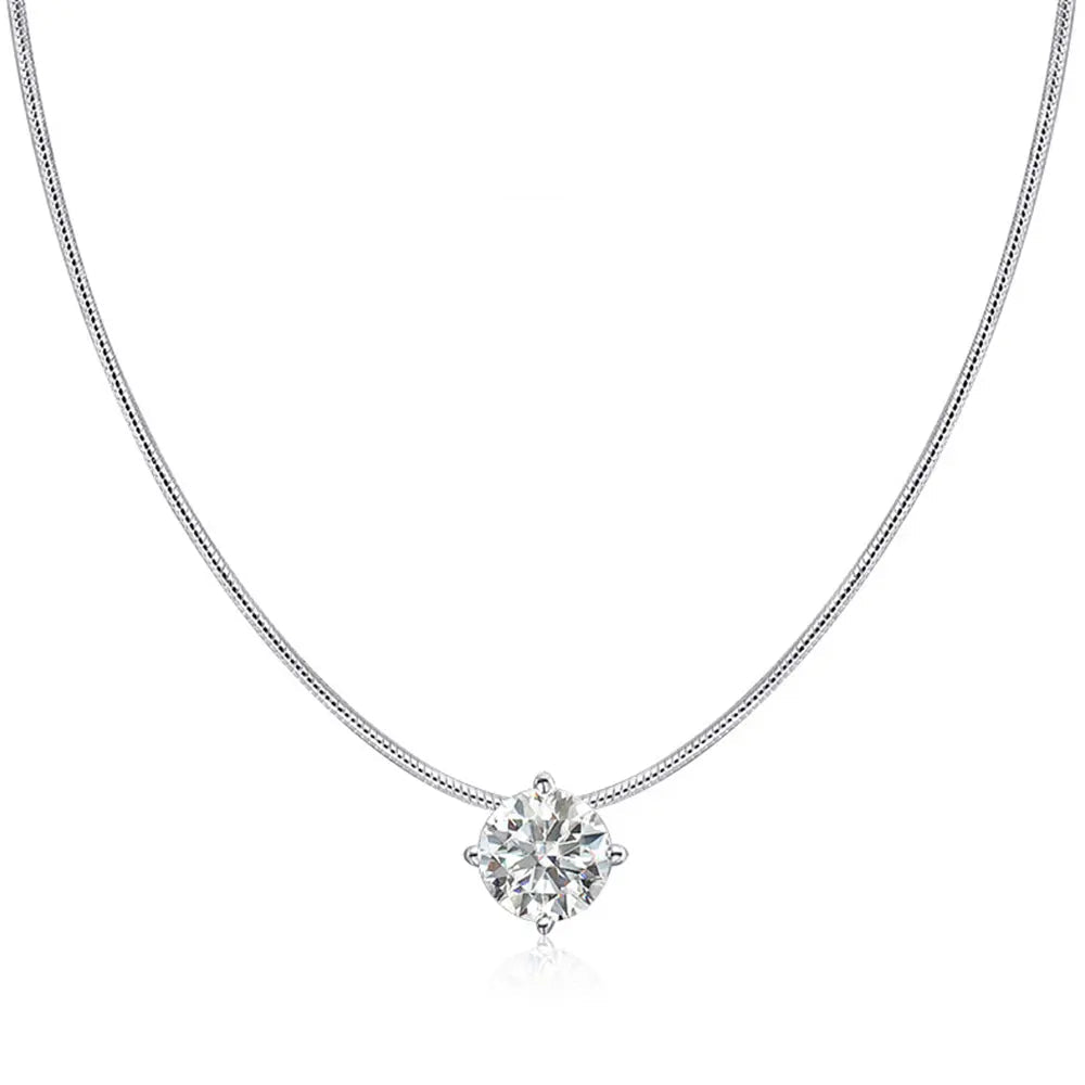 Silver Diamond Necklace