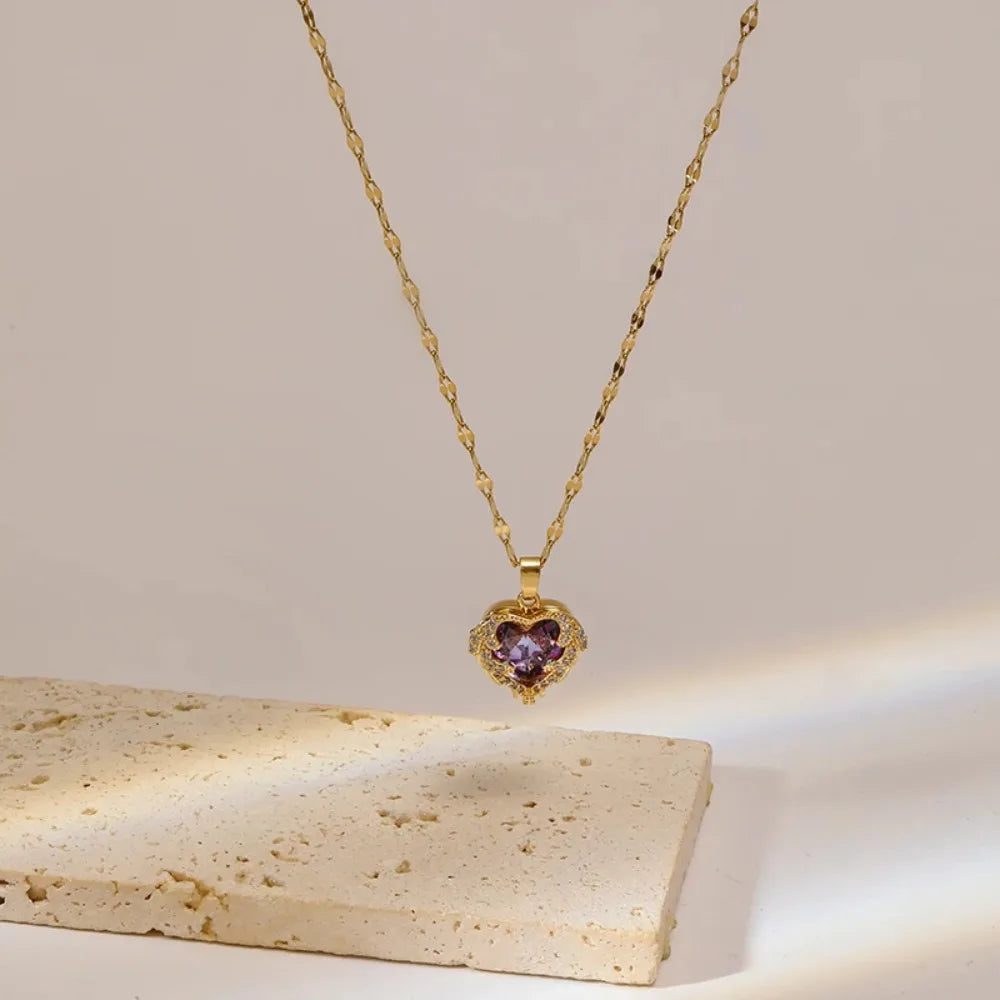 Love Heart Shiny Necklace