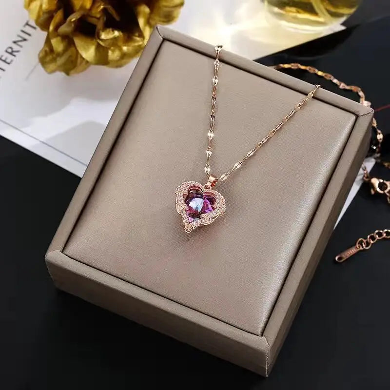 Love Heart Shiny Necklace
