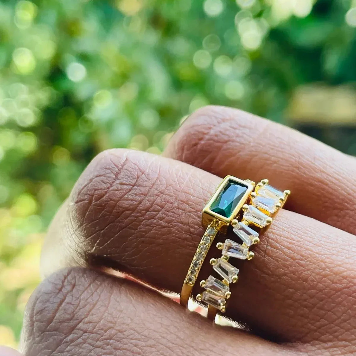 Double layer zircon ring