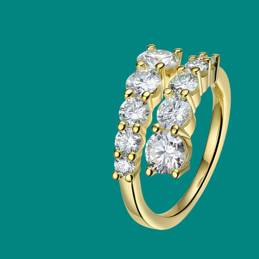SILVER Moissanite Ring