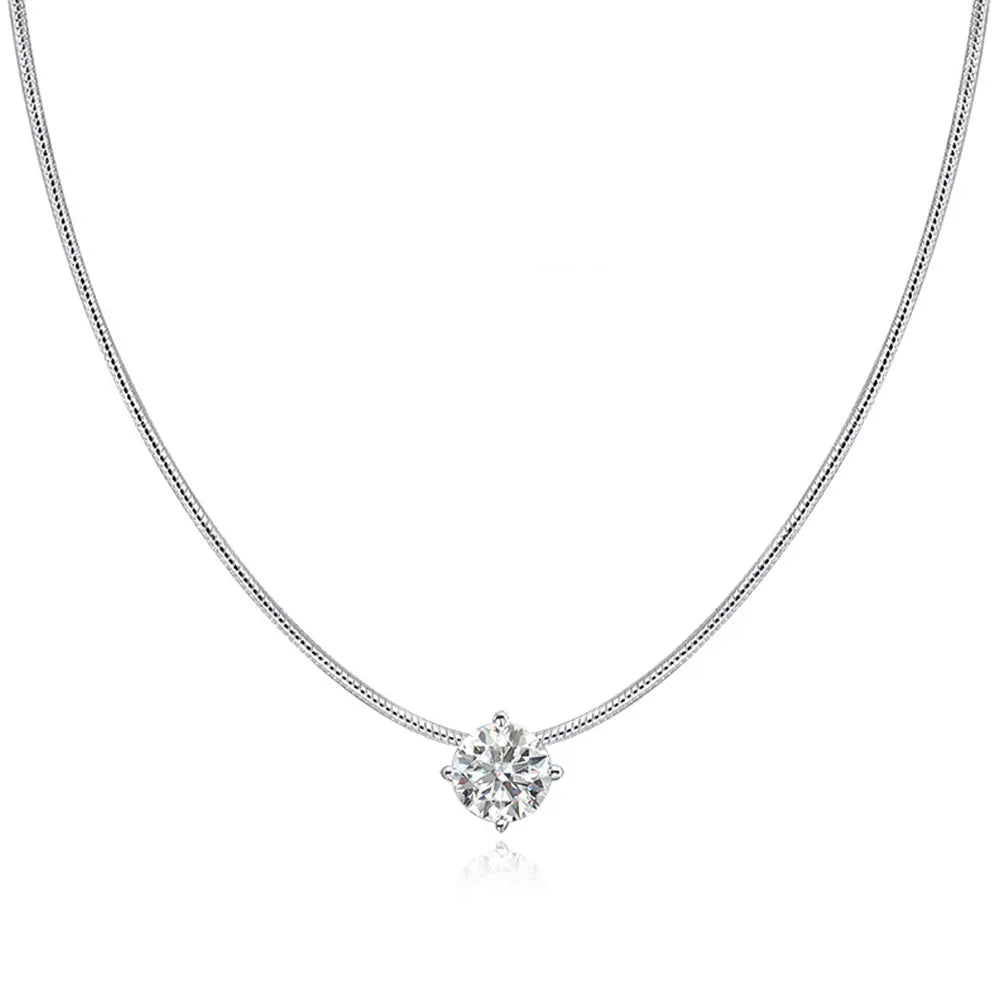 Silver Diamond Necklace