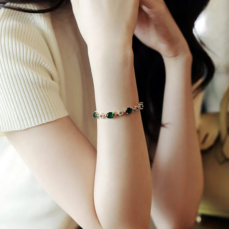 Green, Crystal Bracelet