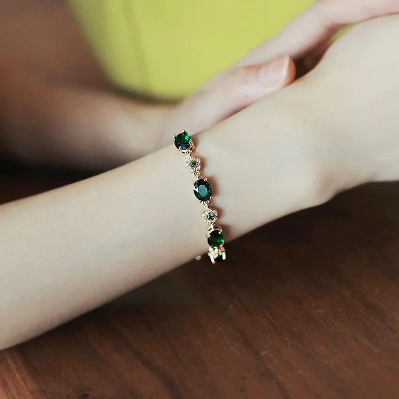 Green, Crystal Bracelet
