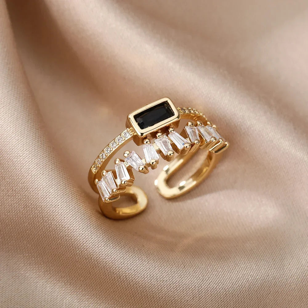 Double layer zircon ring