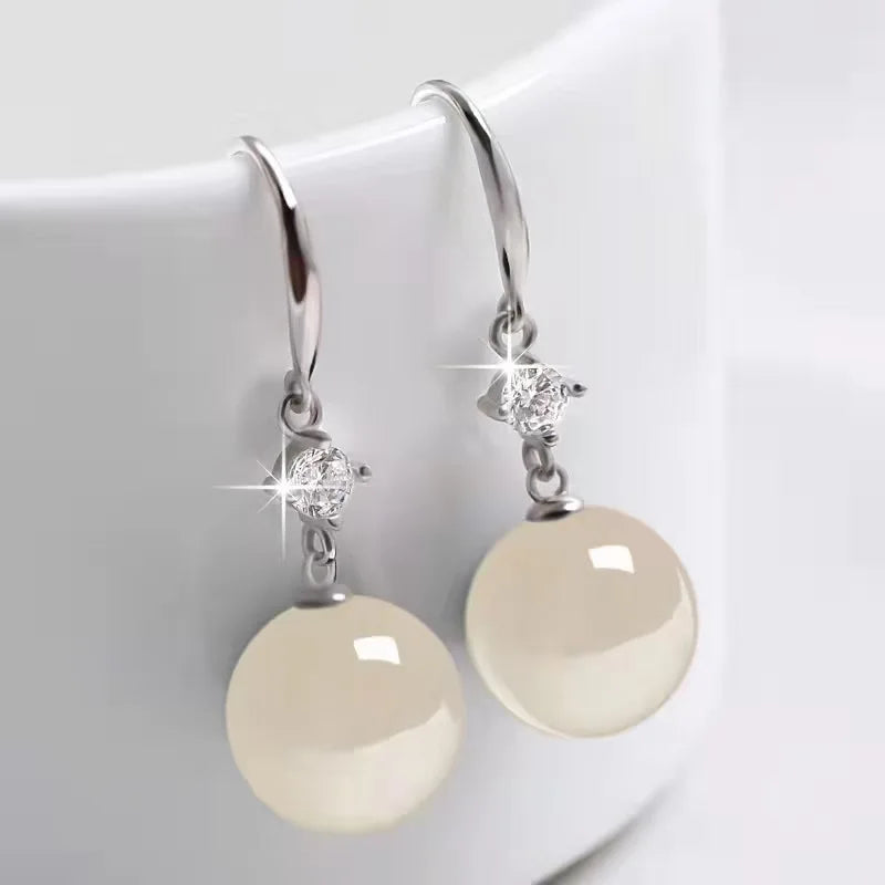 Earrings White Pearl