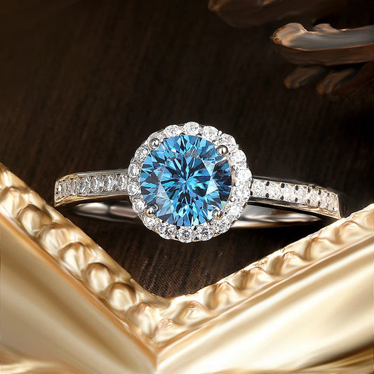 Silver Moissanite Ring