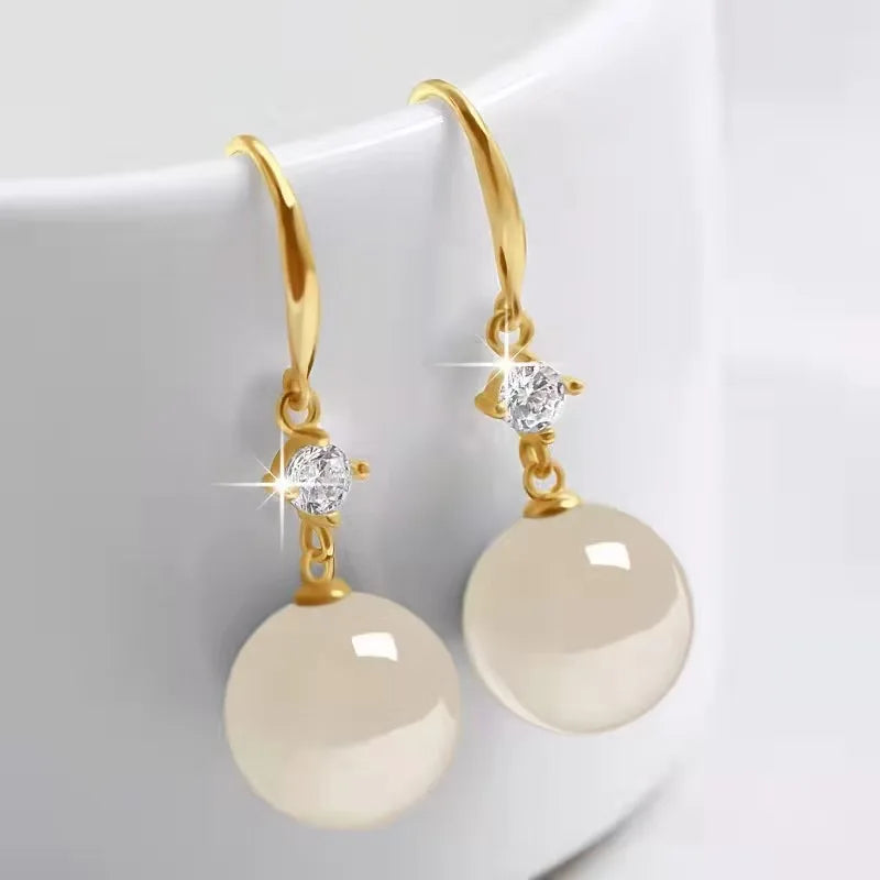 Earrings White Pearl