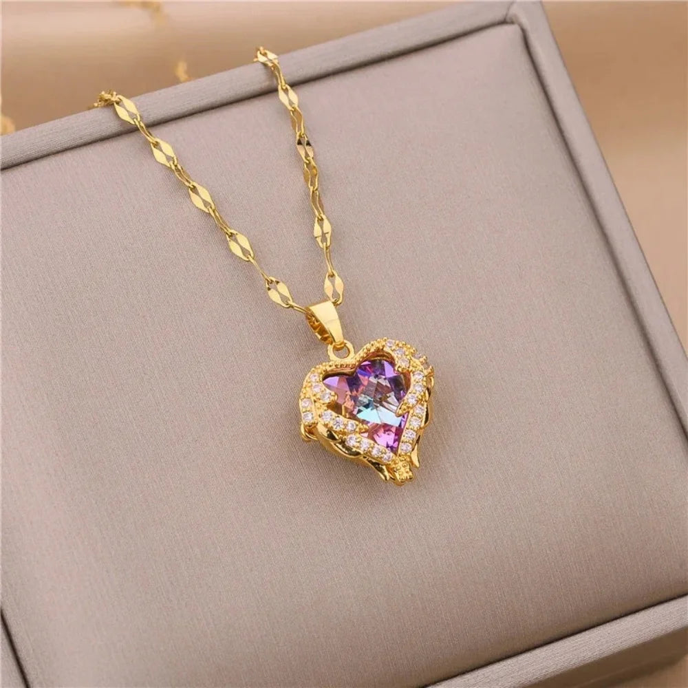 Love Heart Shiny Necklace