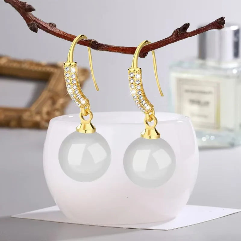 Earrings White Pearl