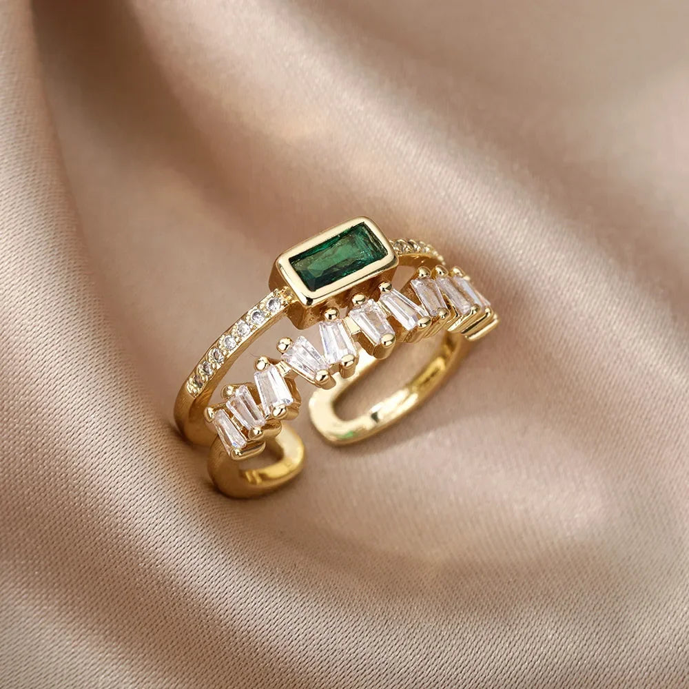 Double layer zircon ring
