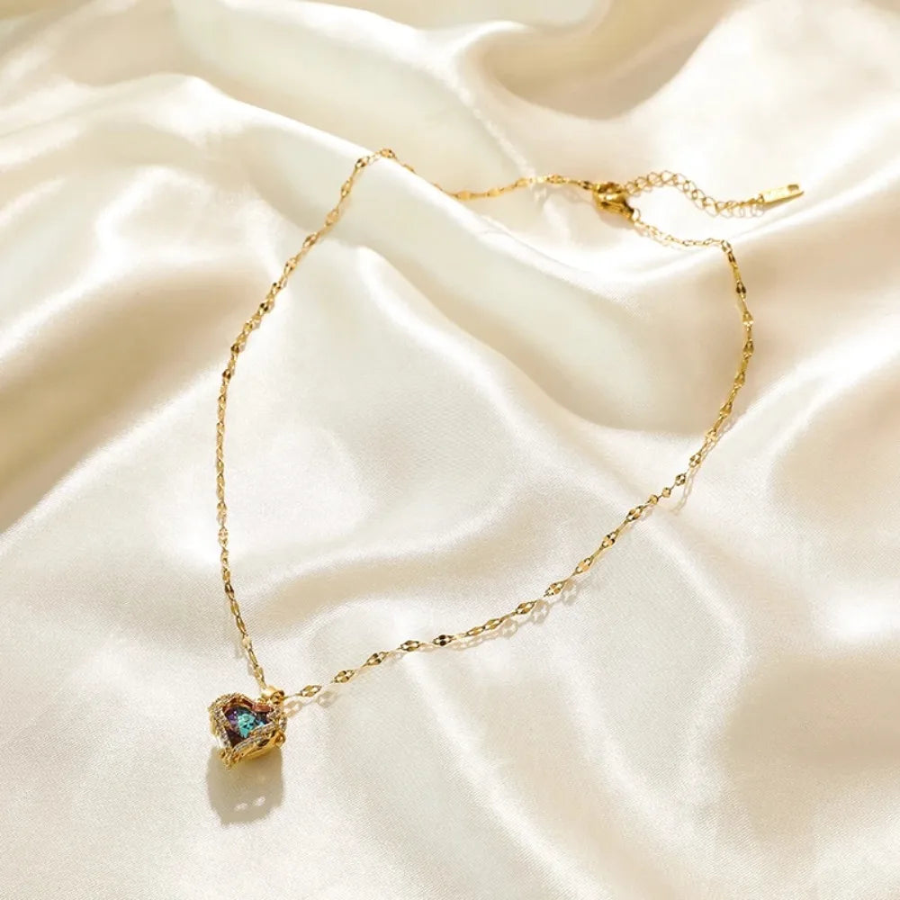 Love Heart Shiny Necklace