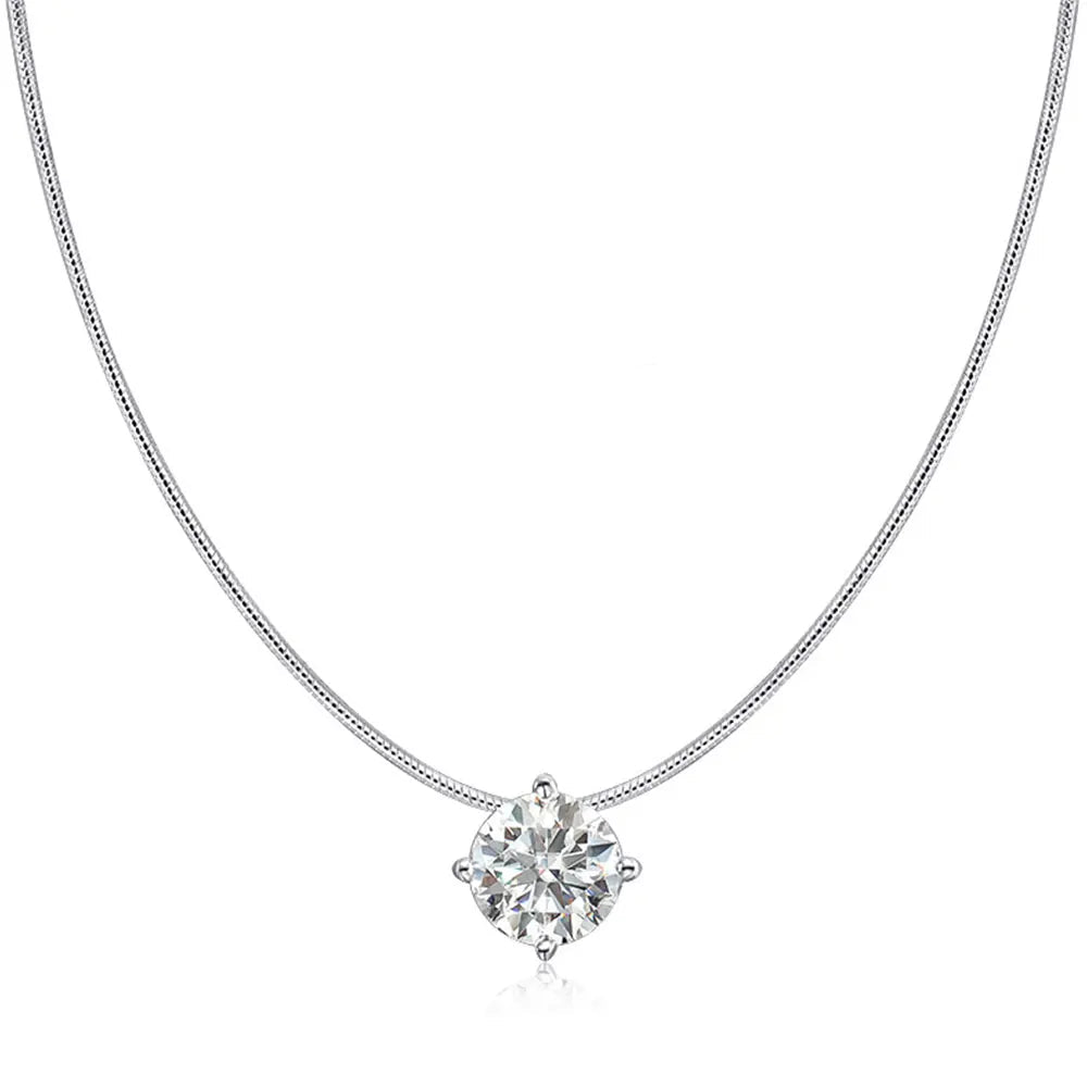 Silver Diamond Necklace