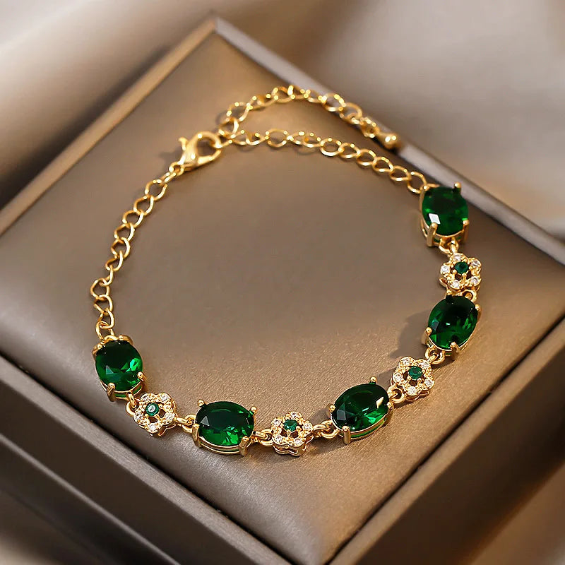 Green, Crystal Bracelet