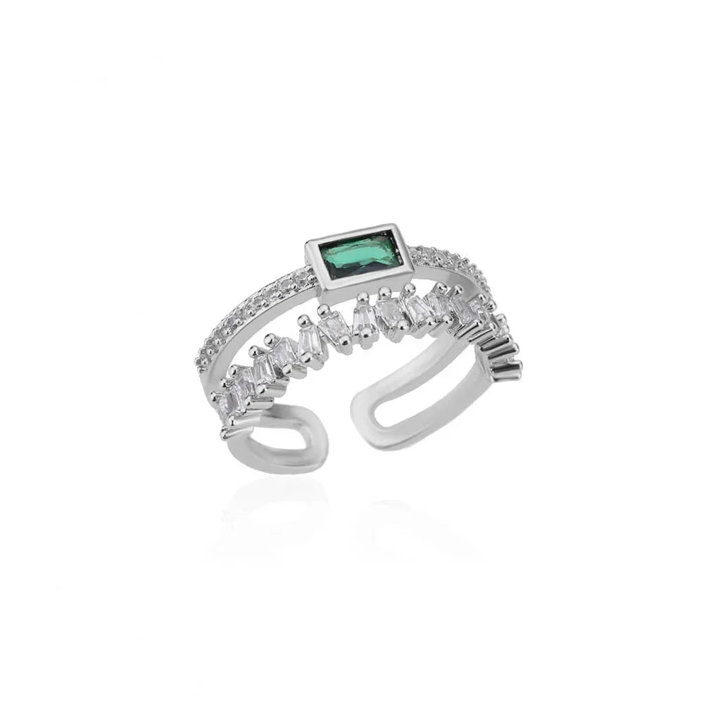 Double layer zircon ring